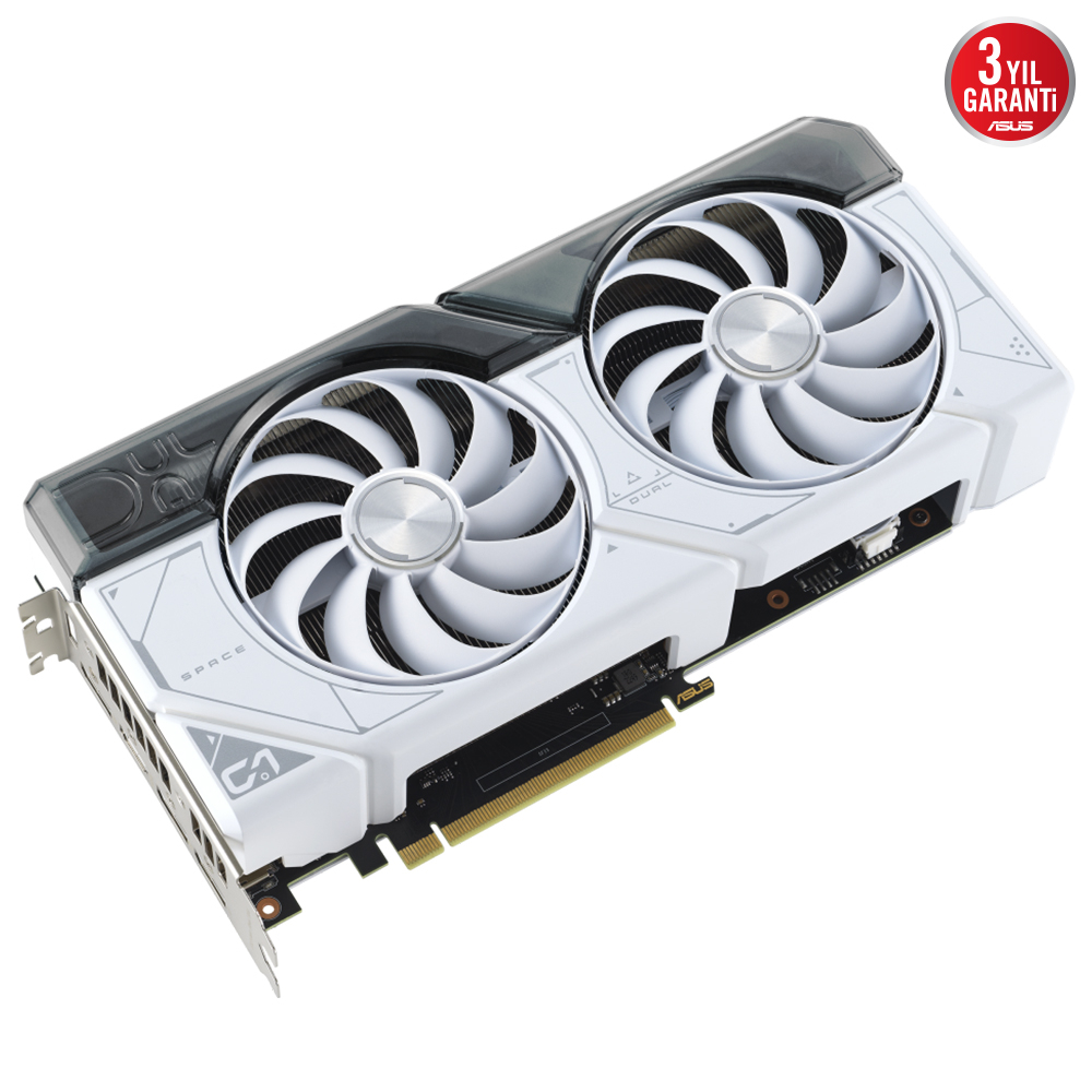 ASUS Dual GeForce RTX 4070 SUPER WHITE OC DUAL-RTX4070S-O12G-WHITE GDDR6X 192Bit DX12 DLSS 3 Gaming (Oyuncu) Ekran Kartı