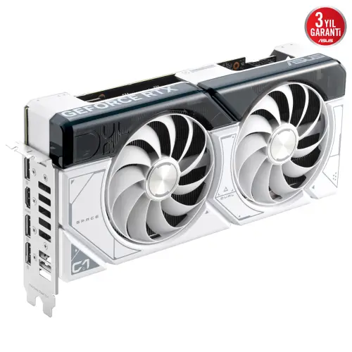 Asus Dual GeForce RTX 4070 SUPER WHITE OC DUAL-RTX4070S-O12G-WHITE GDDR6X 192Bit DX12 DLSS 3 Gaming (Oyuncu) Ekran Kartı