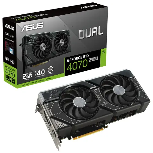 ASUS Dual GeForce RTX 4070 SUPER DUAL-RTX4070S-12G GDDR6X 192Bit DX12 DLSS 3 Gaming (Oyuncu) Ekran Kartı