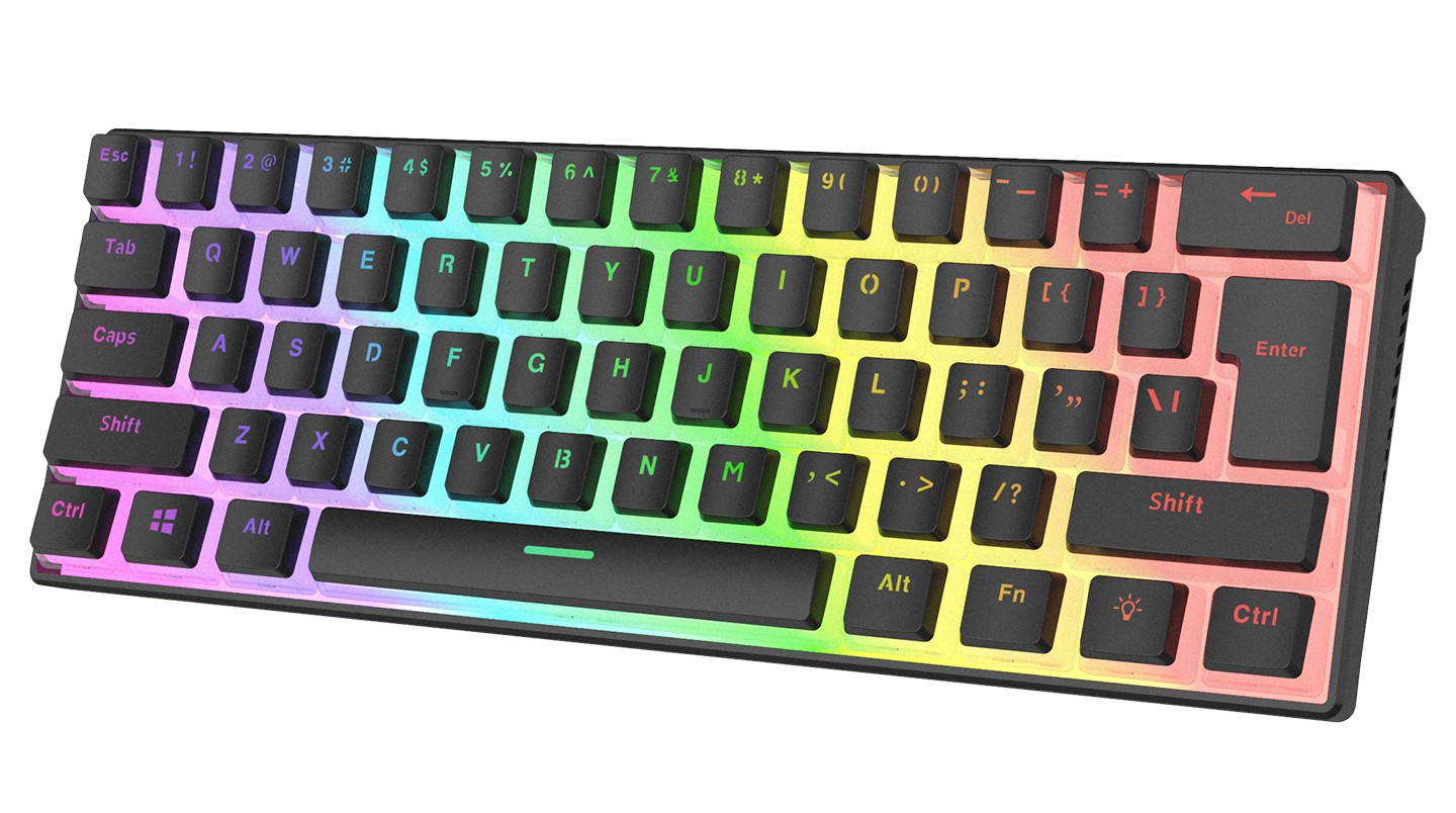 Rampage Radiant K11 Red Switch RGB Puding Keycaps Mekanik Kablolu Gaming (Oyuncu) Klavye