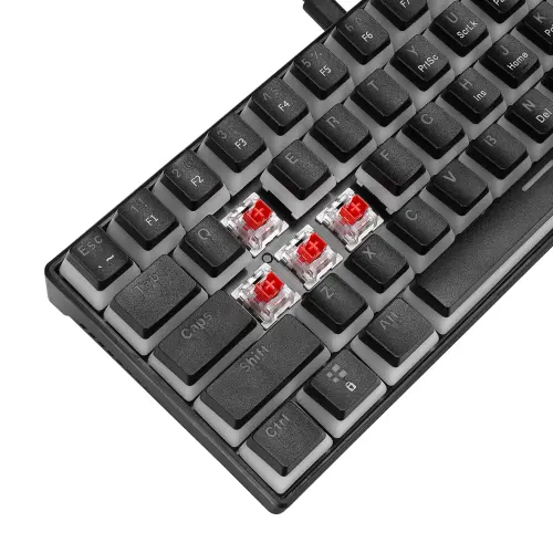 Rampage Radiant K11 Red Switch RGB Puding Keycaps Mekanik Kablolu Gaming (Oyuncu) Klavye