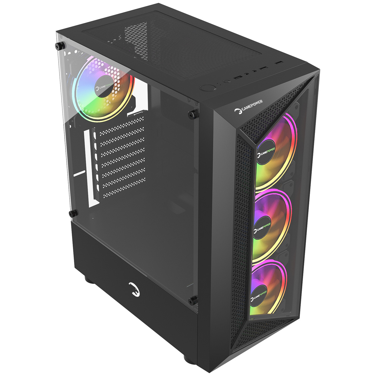 GamePower Eclipse 4*120mm A-RGB Fan 700W 80+ Gold Full Modüler PSU ATX Gaming Kasa