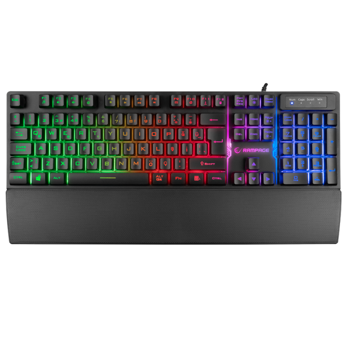 Rampage KM-RX7 Fortuna Rainbow TR Q 8 Tuş 6400 DPI Klavye Mouse Set
