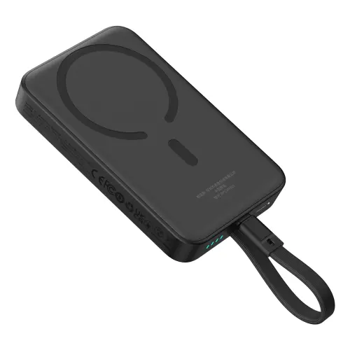 Baseus MgSafe Mini 30W 10.000 mAh Type-C Kablolu Kablosuz Şarjlı Powerbank Siyah