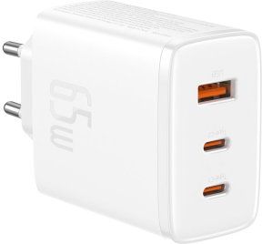 Baseus Cube Pro Fast Charger 65W Şarj Cihazı Beyaz