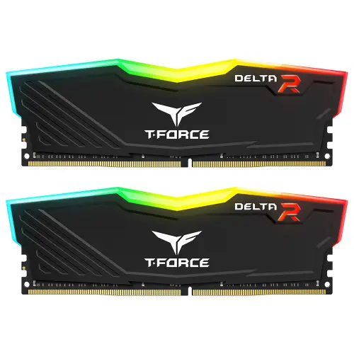 Team T-Force Delta RGB Black 32GB (2x16GB) 3600MHz CL18 DDR4 Gaming Ram (TF3D432G3600HC18JDC01)