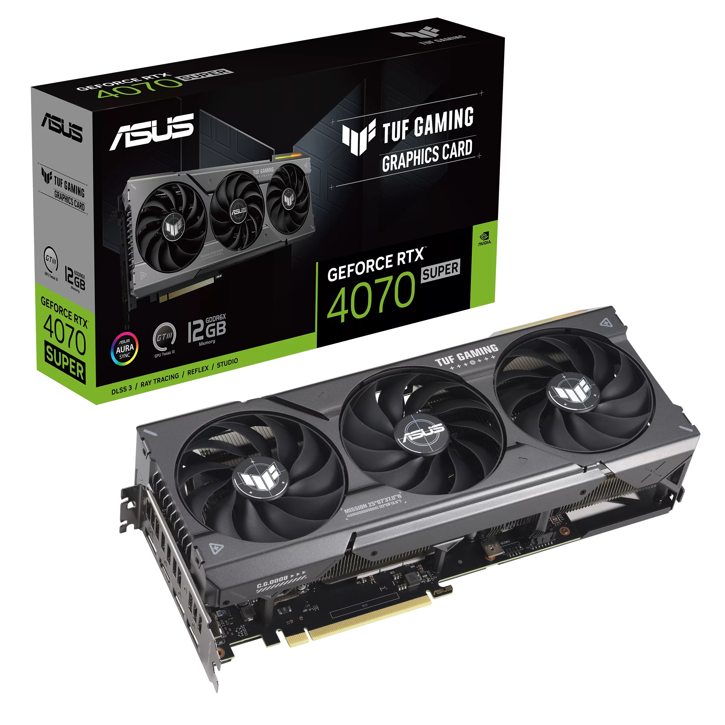ASUS Tuf GeForce RTX 4070 SUPER TUF-RTX4070S-12G-GAMING GDDR6X 192Bit DX12 DLSS 3 Gaming (Oyuncu) Ekran Kartı