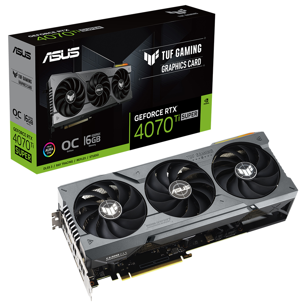 ASUS TUF GeForce RTX 4070 Ti SUPER TUF-RTX4070TIS-O16G-GAMING GDDR6X 256Bit DX12 DLSS 3 Gaming (Oyuncu) Ekran Kartı