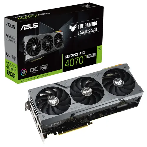 Asus Tuf GeForce RTX 4070 Ti SUPER TUF-RTX4070TIS-O16G-GAMING GDDR6X 256Bit DX12 DLSS 3 Gaming (Oyuncu) Ekran Kartı