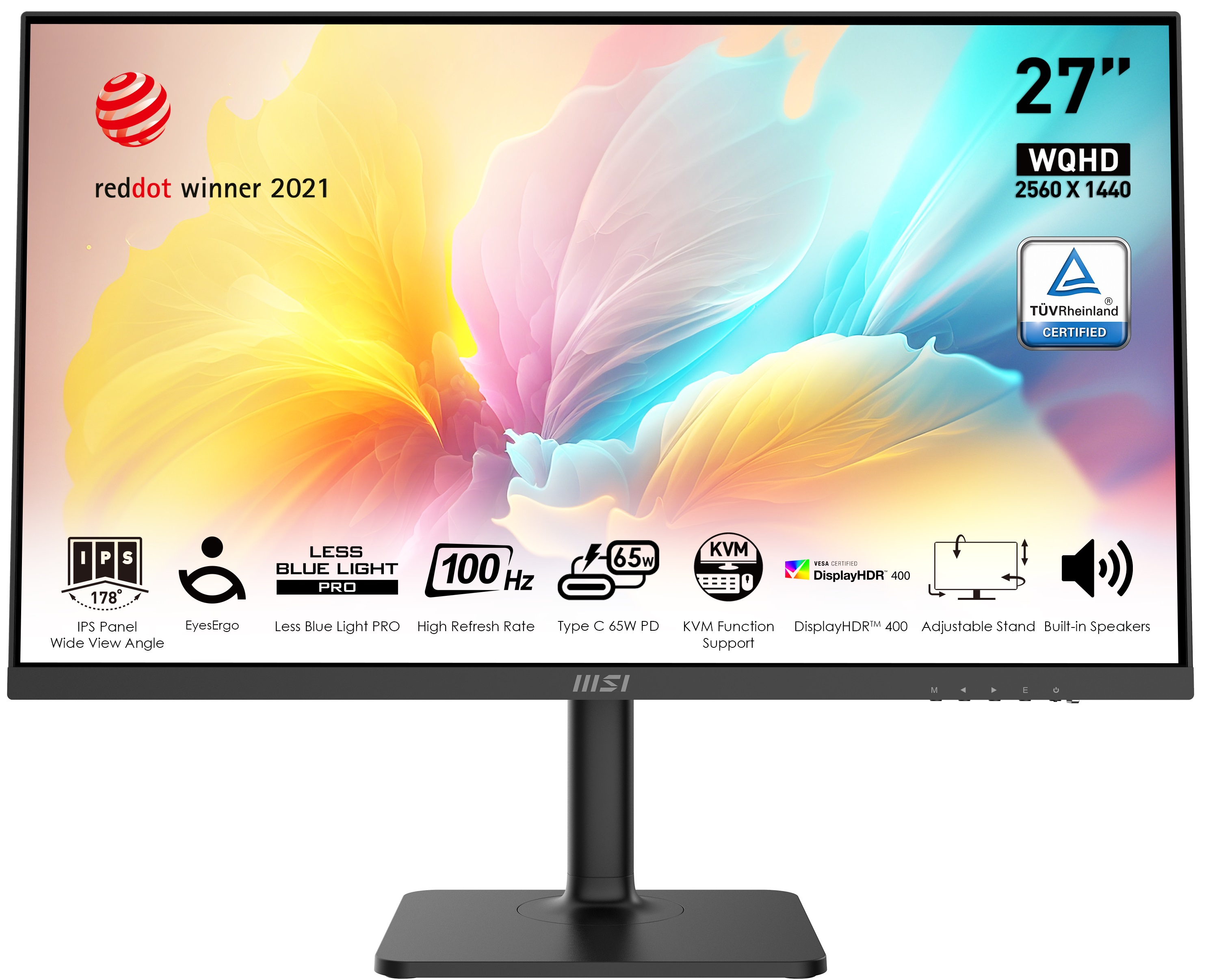 MSI Modern MD272QXP 27'' 2560x1440 1ms 100Hz Anti-Glare Pivot IPS Monitör