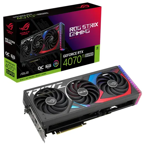 Asus ROG Strix GeForce RTX 4070 Ti SUPER OC 16GB ROG-STRIX-RTX4070TIS-O16G-GAMING GDDR6X 256Bit DX12 DLSS 3 Gaming (Oyuncu) Ekran Kartı