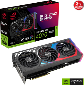 ASUS ROG Strix GeForce RTX 4070 Ti SUPER OC 16GB ROG-STRIX-RTX4070TIS-O16G-GAMING GDDR6X 256Bit DX12 DLSS 3 Gaming (Oyuncu) Ekran Kartı