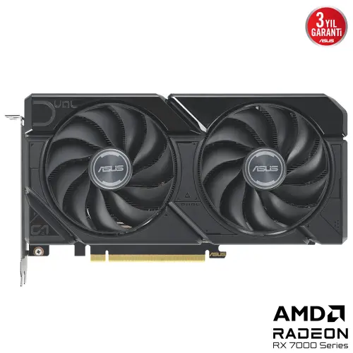 ASUS Dual Radeon RX 7600 XT OC 16GB DUAL-RX7600XT-O16G GDDR6 128Bit DX12 Gaming (Oyuncu) Ekran Kartı