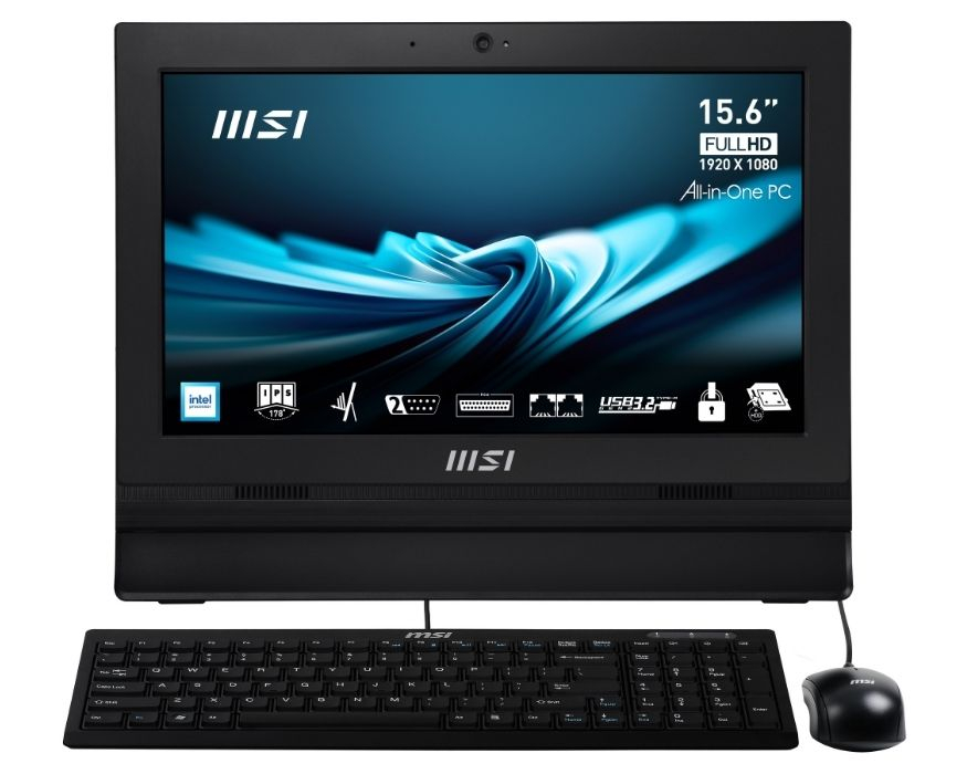 MSI PRO AP162T ADL-002XTR 15.6″ FHD 16:9 (1920X1080) N100 4GB DDR4 256GB SSD DOS Touch All In One PC
