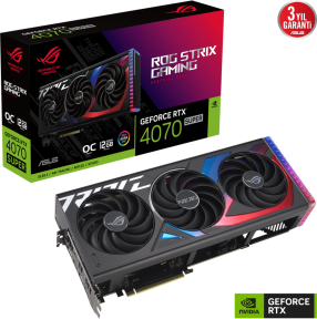 ASUS ROG Strix RTX 4070 SUPER ROG-STRIX-RTX4070S-O12G-GAMING GDDR6X 192Bit DX12 DLSS 3 Gaming (Oyuncu) Ekran Kartı