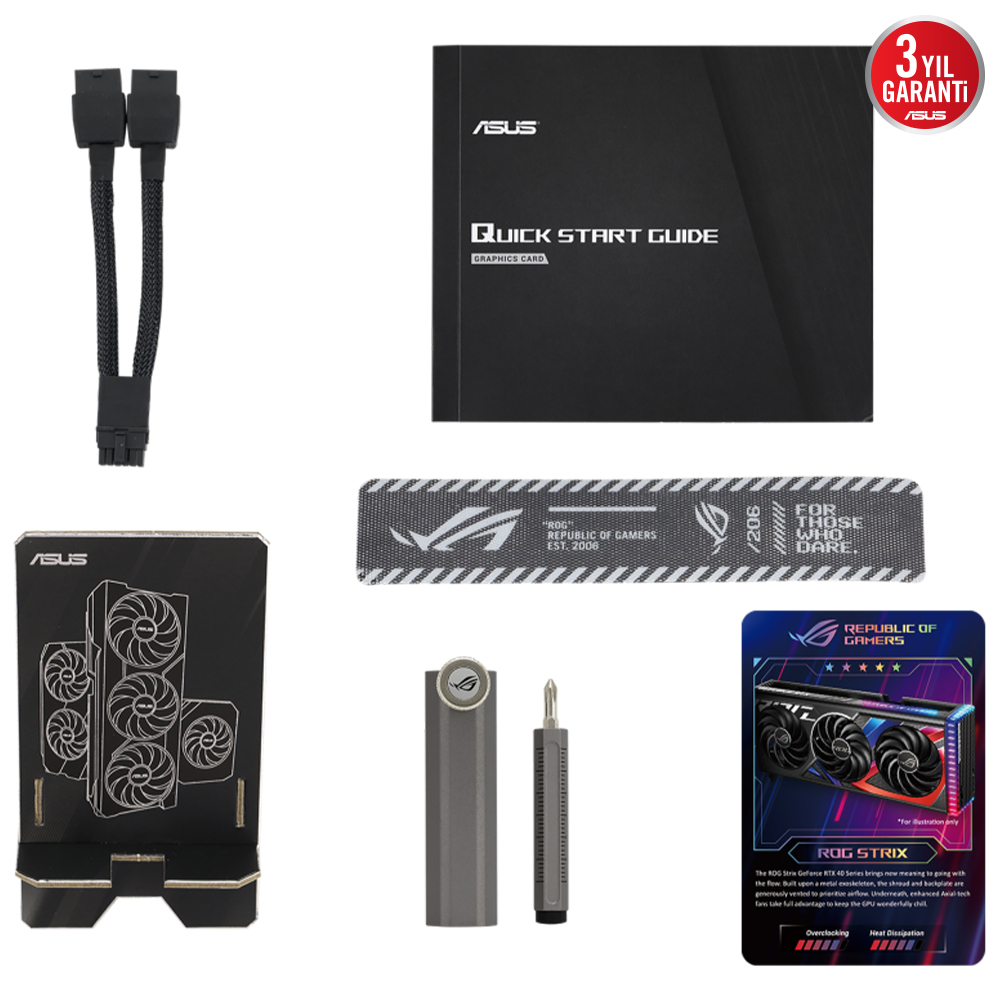 ASUS ROG Strix RTX 4070 SUPER ROG-STRIX-RTX4070S-O12G-GAMING GDDR6X 192Bit DX12 DLSS 3 Gaming (Oyuncu) Ekran Kartı