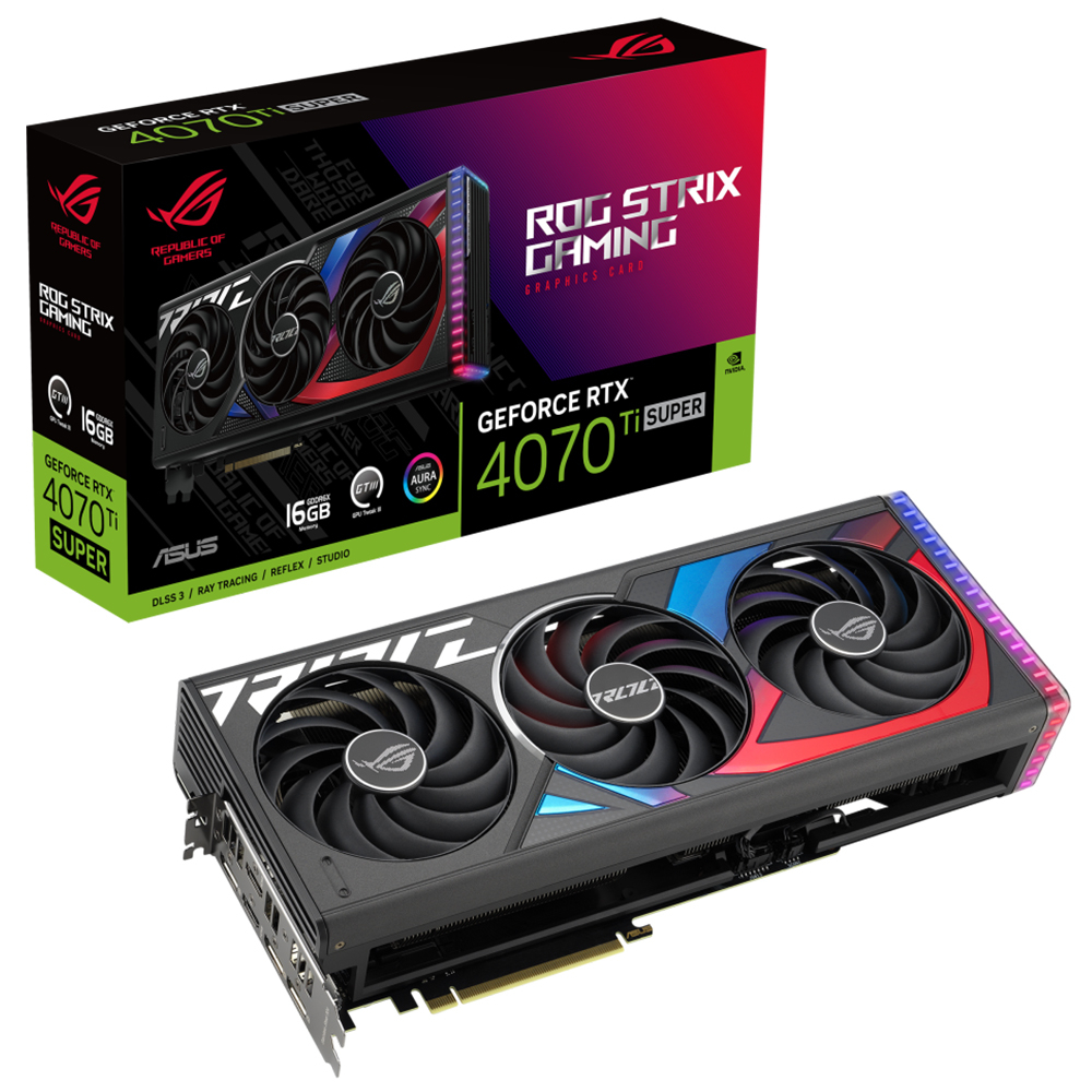 ASUS ROG Strix GeForce RTX 4070 Ti SUPER 16GB ROG-STRIX-RTX4070TIS-16G-GAMING GDDR6X 256Bit DX12 DLSS 3 Gaming (Oyuncu) Ekran Kartı