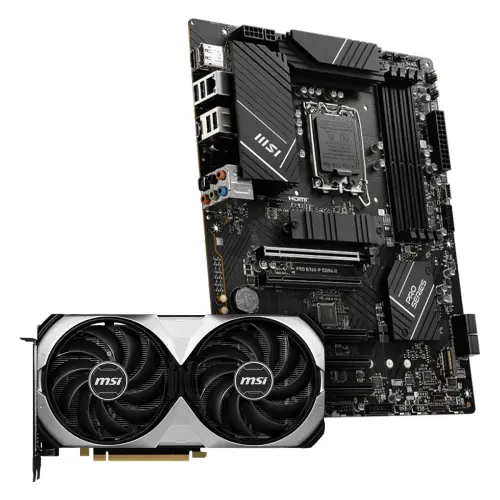 MSI GeForce RTX 4070 Ti Ventus 2X 12G OC Ekran Kartı + MSI PRO B760-P DDR4 II ATX Anakart Bundle