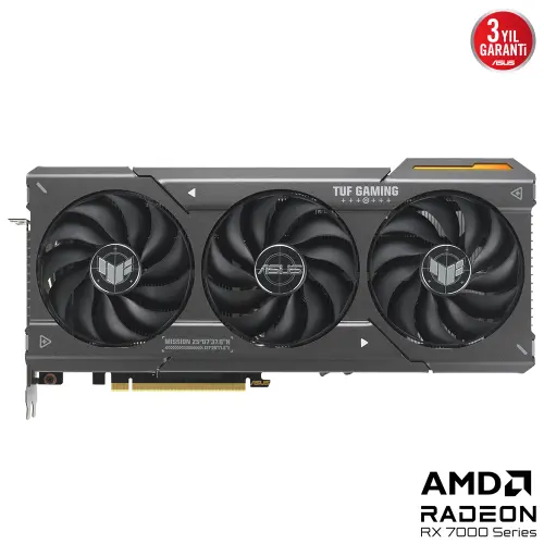 ASUS TUF Gaming Radeon RX 7600 XT OC TUF-RX7600XT-O16G-GAMING 16GB GDDR6 128Bit DX12 Gaming (Oyuncu) Ekran Kartı