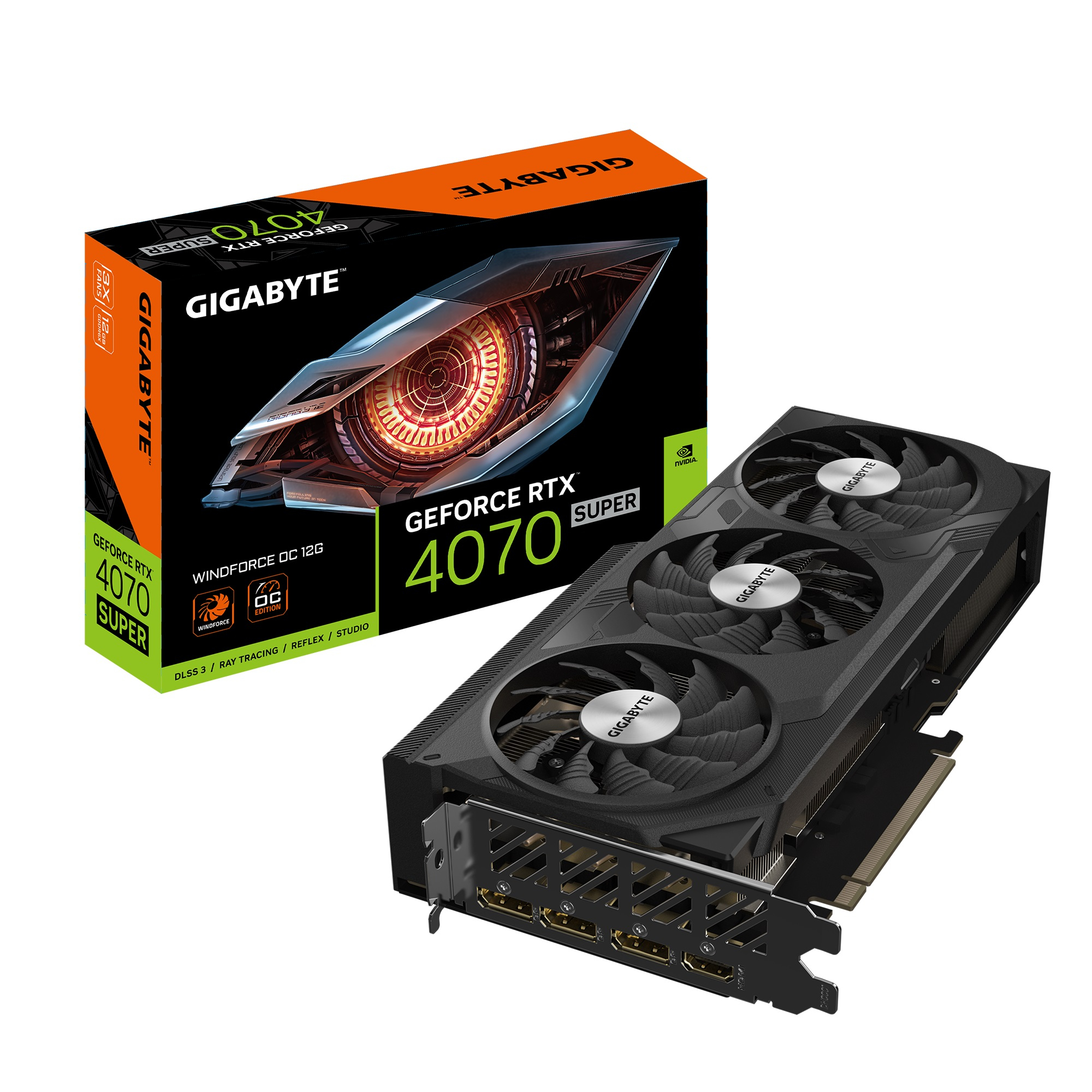 Gigabyte GeForce RTX 4070 Super Windforce OC 12G GV-N407SWF3OC-12GD 1.0 12GB GDDR6X 192Bit DX12 DLSS 3 Gaming (Oyuncu) Ekran Kartı