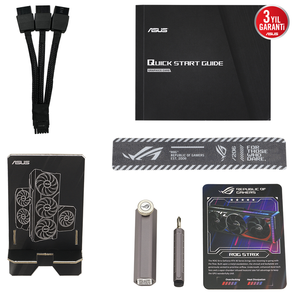 ASUS ROG Strıix RTX 4080 SUPER 16G ROG-STRIX-RTX4080S-16G-GAMING GDDR6X 256Bit DX12 DLSS 3 Gaming (Oyuncu) Ekran Kartı