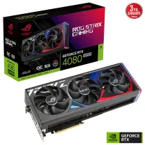 ASUS ROG Strix RTX 4080 SUPER 16G OC ROG-STRIX-RTX4080S-O16G-GAMING GDDR6X 256Bit DX12 DLSS 3 Gaming (Oyuncu) Ekran Kartı