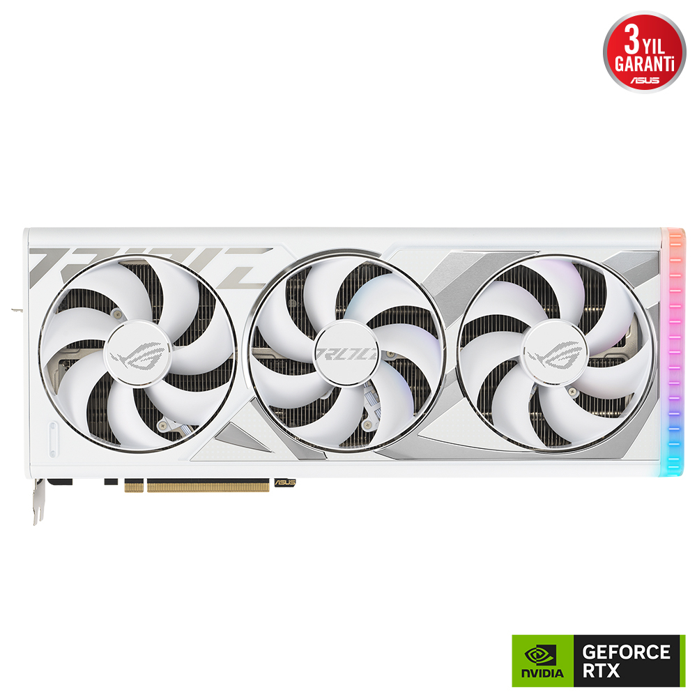 ASUS ROG Strıix RTX 4080 SUPER 16G OC WHITE ROG-STRIX-RTX4080S-O16G-WHITE GDDR6X 256Bit DX12 DLSS 3 Gaming (Oyuncu) Ekran Kartı