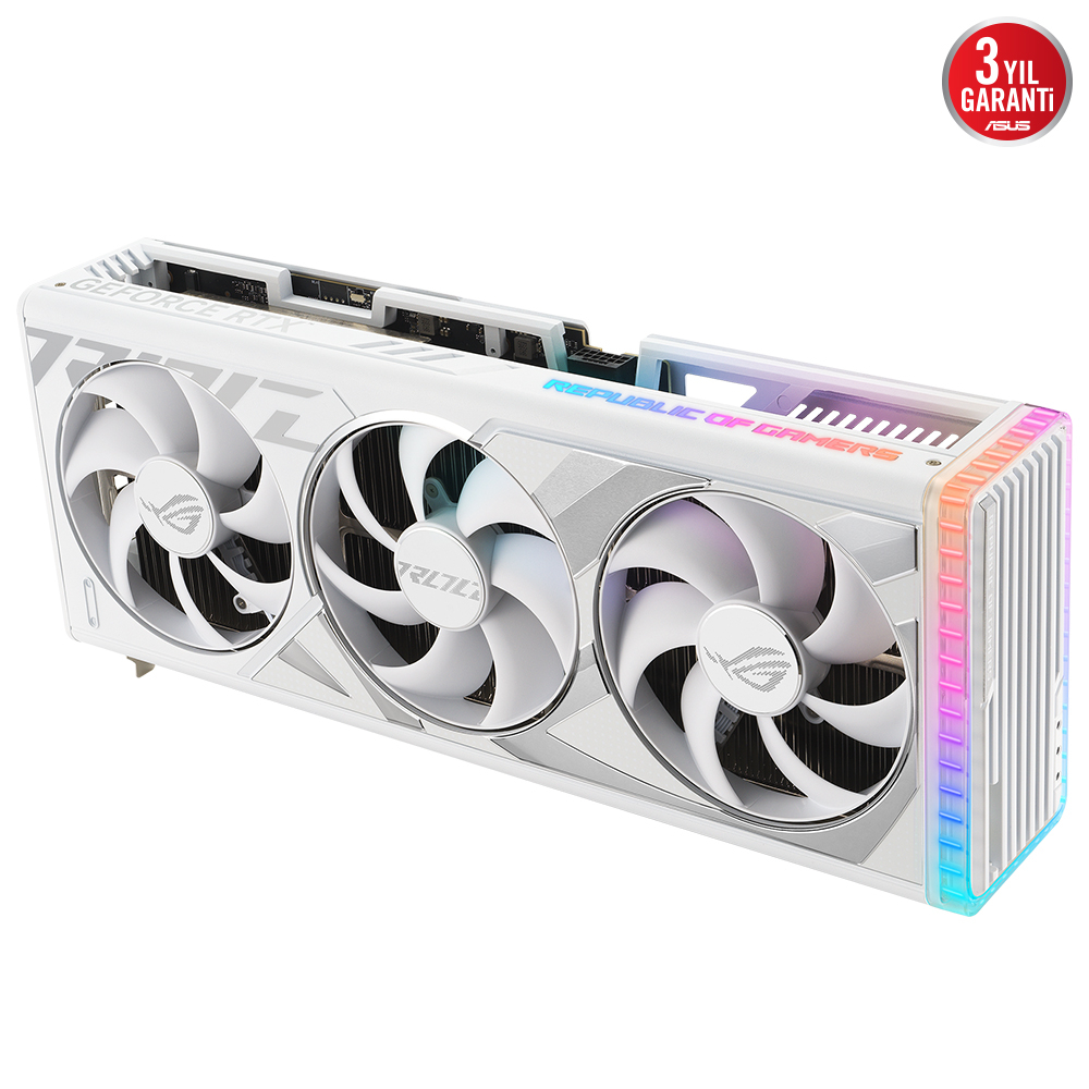 ASUS ROG Strıix RTX 4080 SUPER 16G OC WHITE ROG-STRIX-RTX4080S-O16G-WHITE GDDR6X 256Bit DX12 DLSS 3 Gaming (Oyuncu) Ekran Kartı