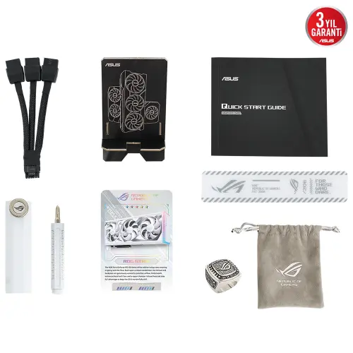ASUS ROG Strıix RTX 4080 SUPER 16G OC WHITE ROG-STRIX-RTX4080S-O16G-WHITE GDDR6X 256Bit DX12 DLSS 3 Gaming (Oyuncu) Ekran Kartı
