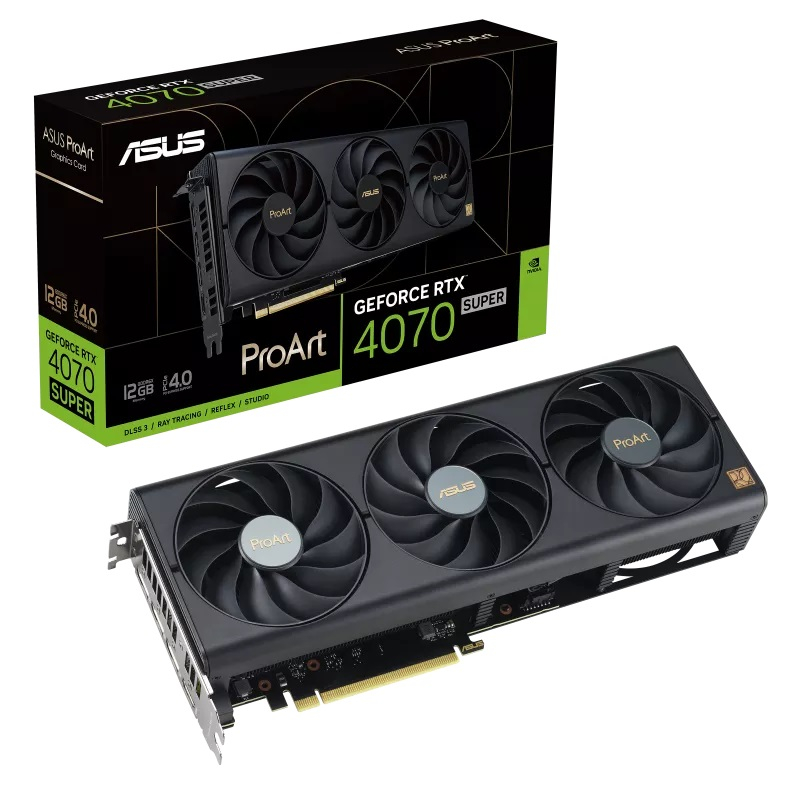 ASUS ProArt GeForce RTX 4070 SUPER PROART-RTX4070S-12G 12GB GDDR6X 192Bit DX12 DLSS 3 Gaming (Oyuncu) Ekran Kartı