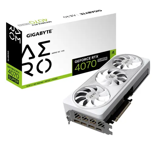 Gigabyte GeForce RTX 4070 Super Aero OC 12G GV-N407SAERO OC-12GD 1.0 GDDR6X 192Bit DX12 DLSS 3 Gaming (Oyuncu) Ekran Kartı