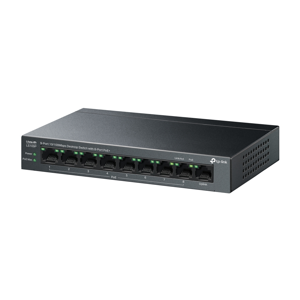 TP-Link LS109P 9 Port 10/100 Mbps PoE Switch