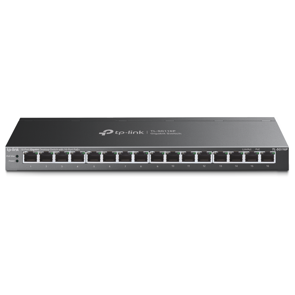 TP-Link TL-SG116P 16 Port 10/100/1000 Mbps Yönetilemez Switch