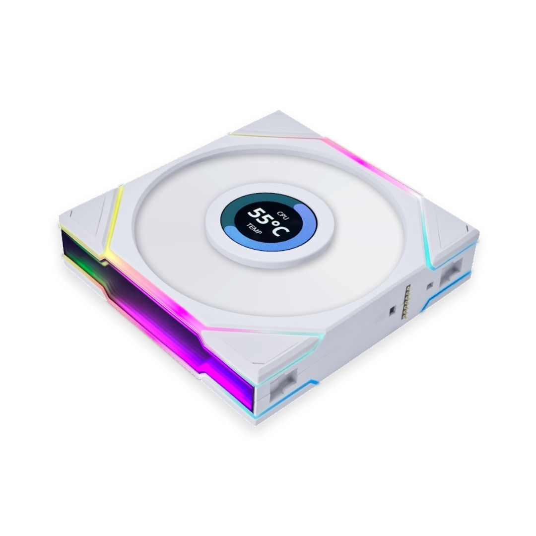 Lian Li UNI FAN TL LCD REVERSE 1x120mm Beyaz Kasa Fanı (G99.12RTLLCD1W.00)