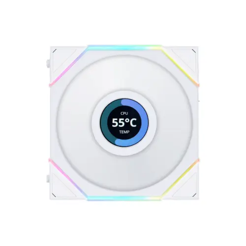 Lian Li UNI FAN TL LCD 1x120mm Beyaz Kasa Fanı (G99.12TLLCD1W.00)