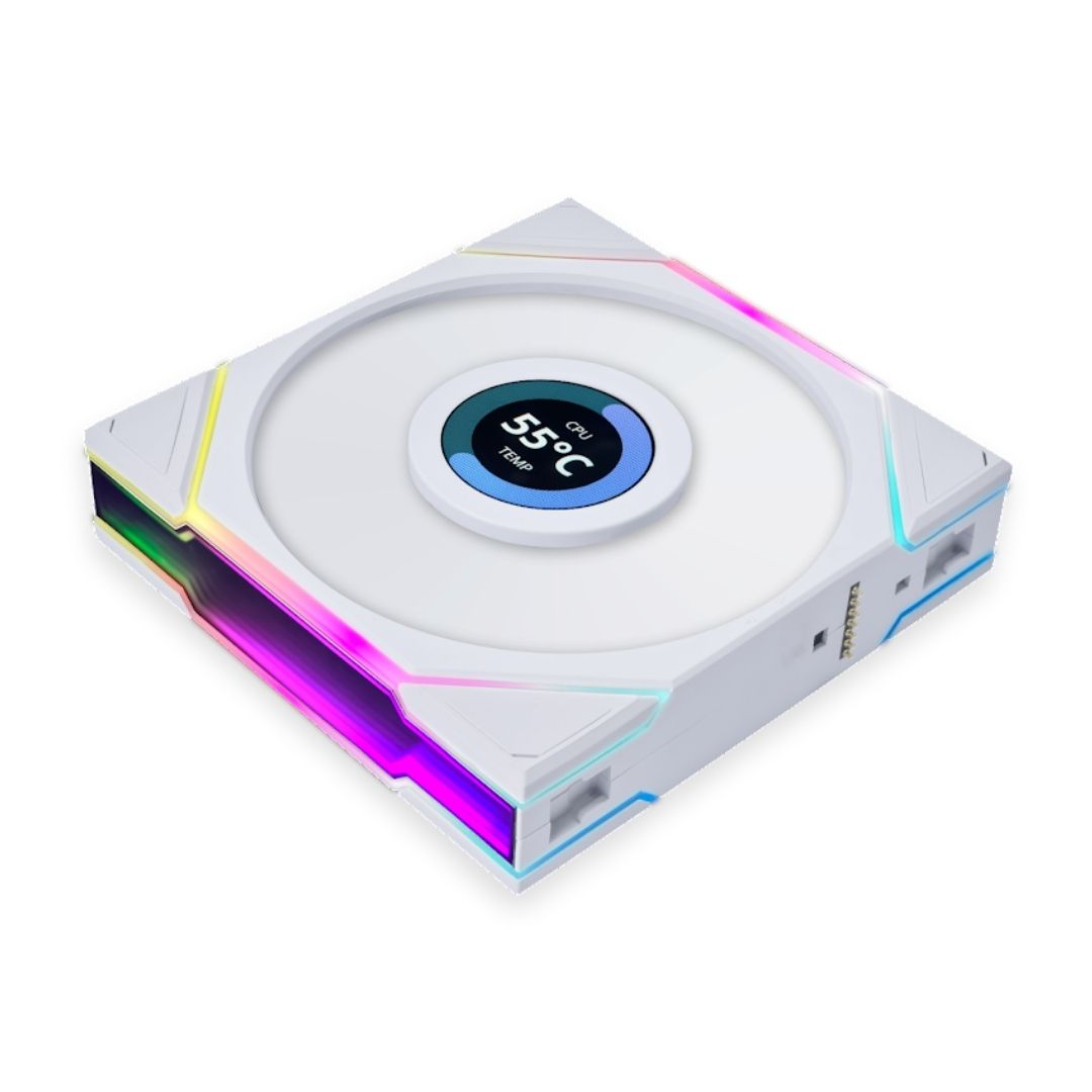Lian Li UNI FAN TL LCD REVERSE 3x120mm Beyaz Kasa Fanı (G99.12RTLLCD3W.00)