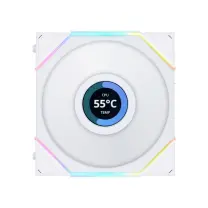 Lian Li UNI FAN TL LCD REVERSE 3x120mm Beyaz Kasa Fanı (G99.12RTLLCD3W.00)