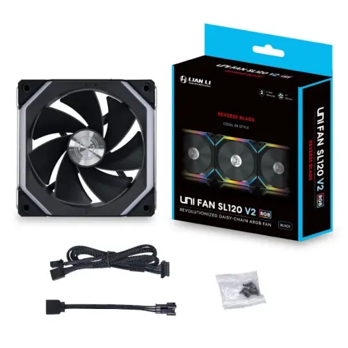 Lian Li UNI FAN REVERSE SL-120 V2-1B 1x120mm Siyah Kasa Fanı (G99.12RSLV21B.00)