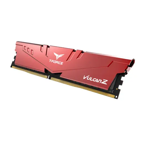 Team T-Force Vulcan Z Red 16GB(2x8GB) 3200Mhz CL16 DDR4 Gaming Ram (TLZRD416G3200HC16FDC01)