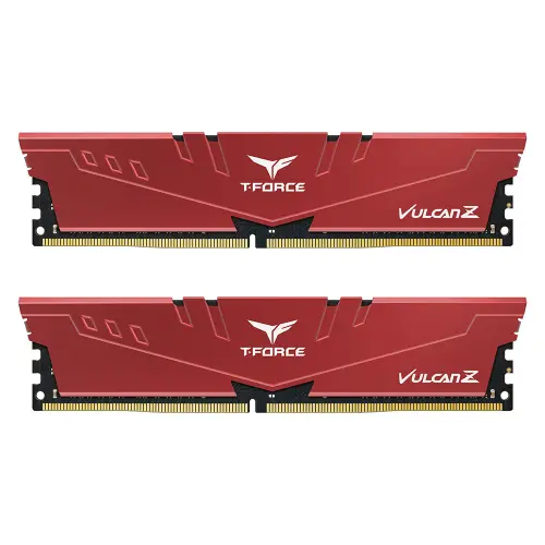 Team T-Force Vulcan Z Red 16GB (2x8GB) 3200Mhz CL16 DDR4 Gaming Ram (TLZRD416G3200HC16FDC01)