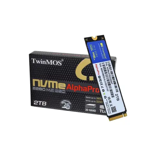 TwinMOS 2TB 3600/3250Mb/s M.2 PCIe Gen3 NVMe SSD (NVMe2TB2280AP)