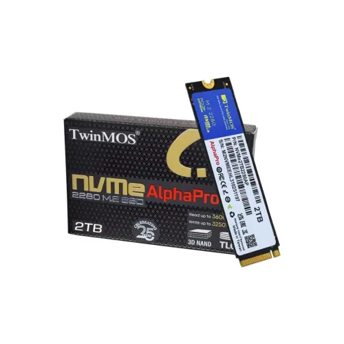 TwinMOS 2TB 3600/3250Mb/s M.2 PCIe Gen3 NVMe SSD (NVMe2TB2280AP)