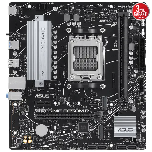 Asus Prime B650M-R AMD B650 AM5 Soket DDR5 7200+(OC)MHz mATX Anakart