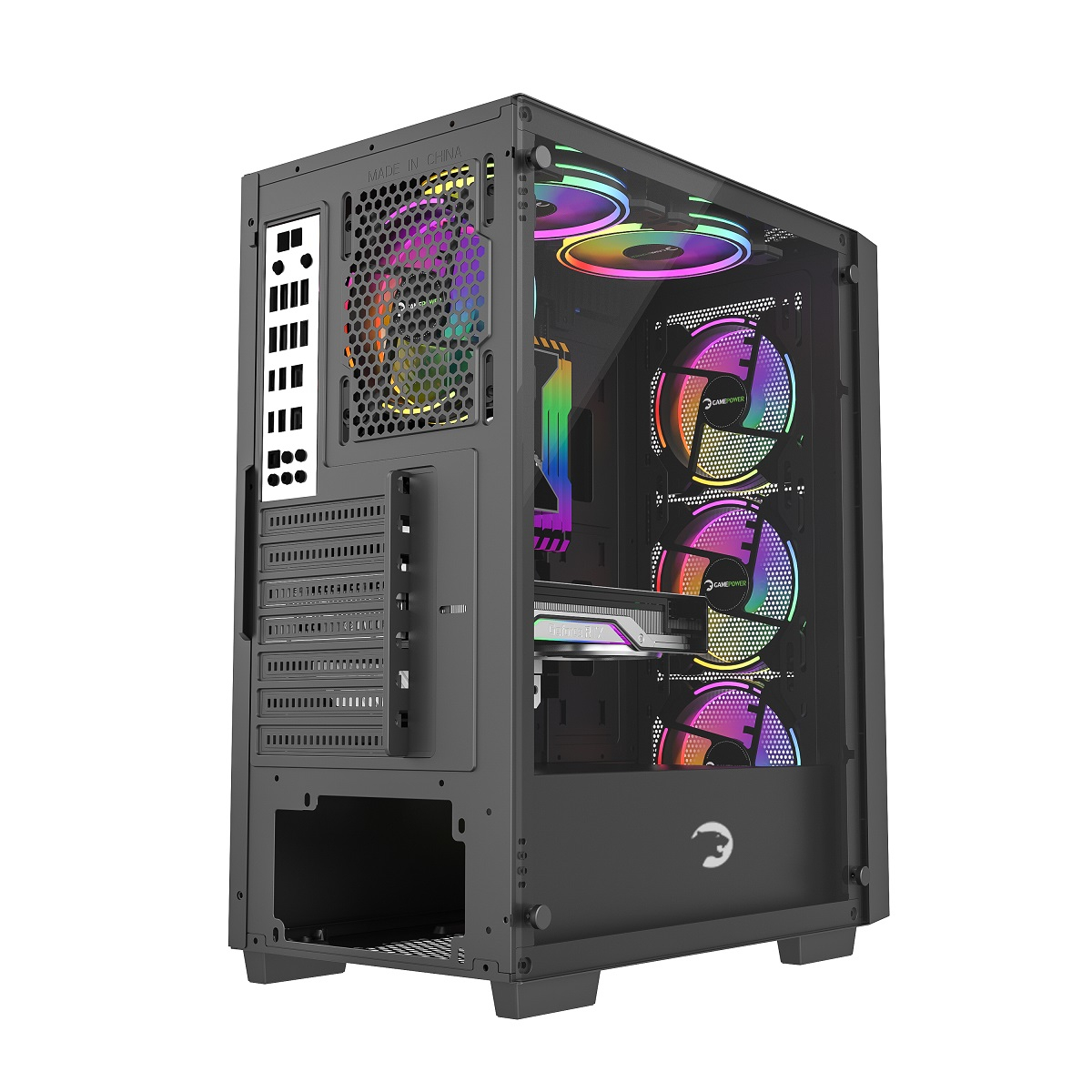 GamePower Flex 4*120mm A-RGB Fan ATX 500W 80+ Bronze Gaming Kasa