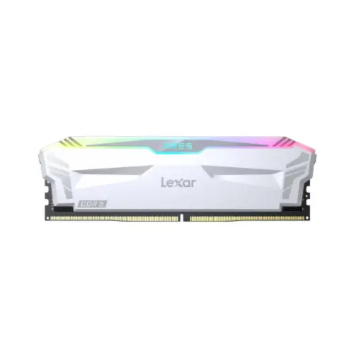 Lexar Ares White RGB 32GB (2x16GB) 6400MHz CL32 DDR5 Gaming Ram (LD5EU016G-R6400GDWA)
