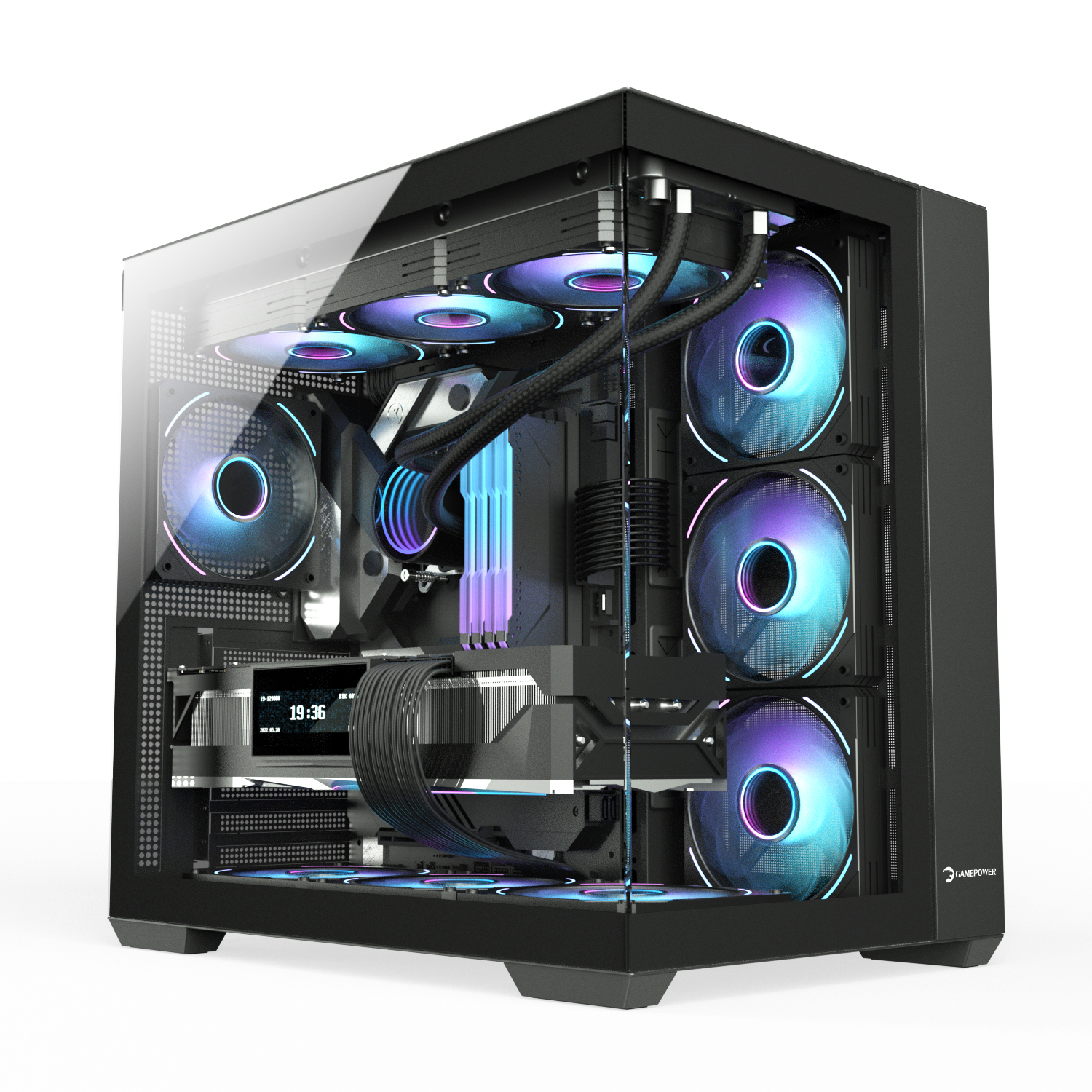 GamePower Warcry Prism 4xARGB Fan Cam ATX Gaming Kasa