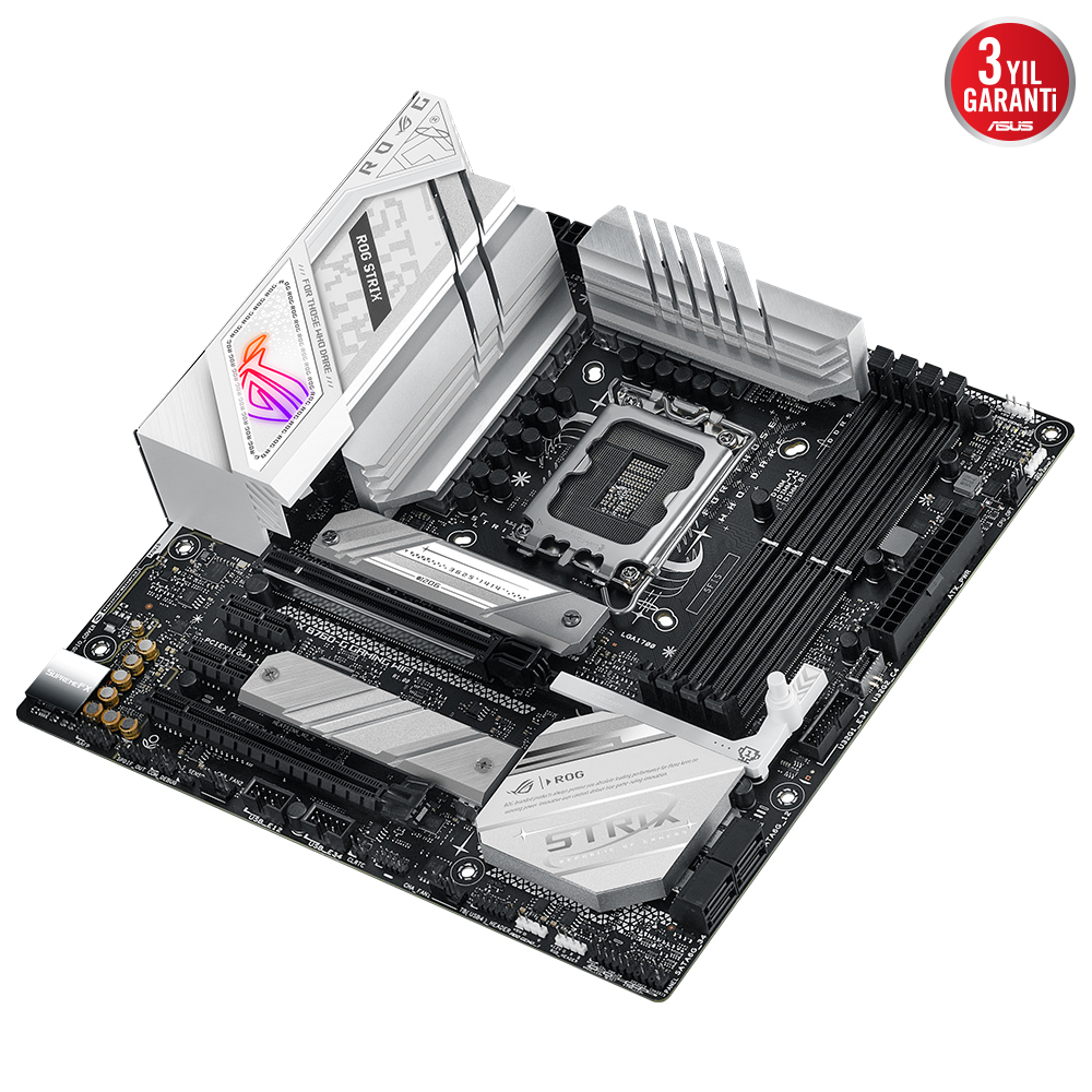 ASUS ROG Strix B760-G Gaming WIFI D5 Intel B760 Soket 1700 DDR5 7800(OC)MHz mATX Gaming (Oyuncu) Anakart