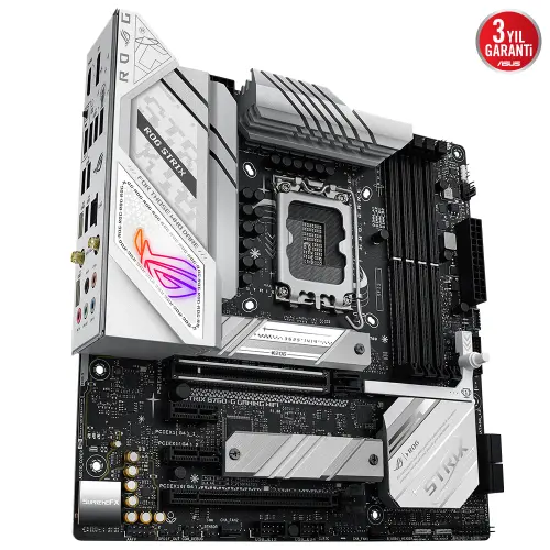 ASUS ROG Strix B760-G Gaming WIFI D5 Intel B760 Soket 1700 DDR5 7800(OC)MHz mATX Gaming (Oyuncu) Anakart