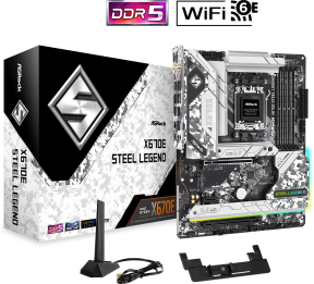 Asrock X670E Steel Legend 90-MXBJ40-A0UAYZ AMD X670 Soket AM5 DDR5 7600+(OC)MHz ATX Gaming (Oyuncu) Anakart