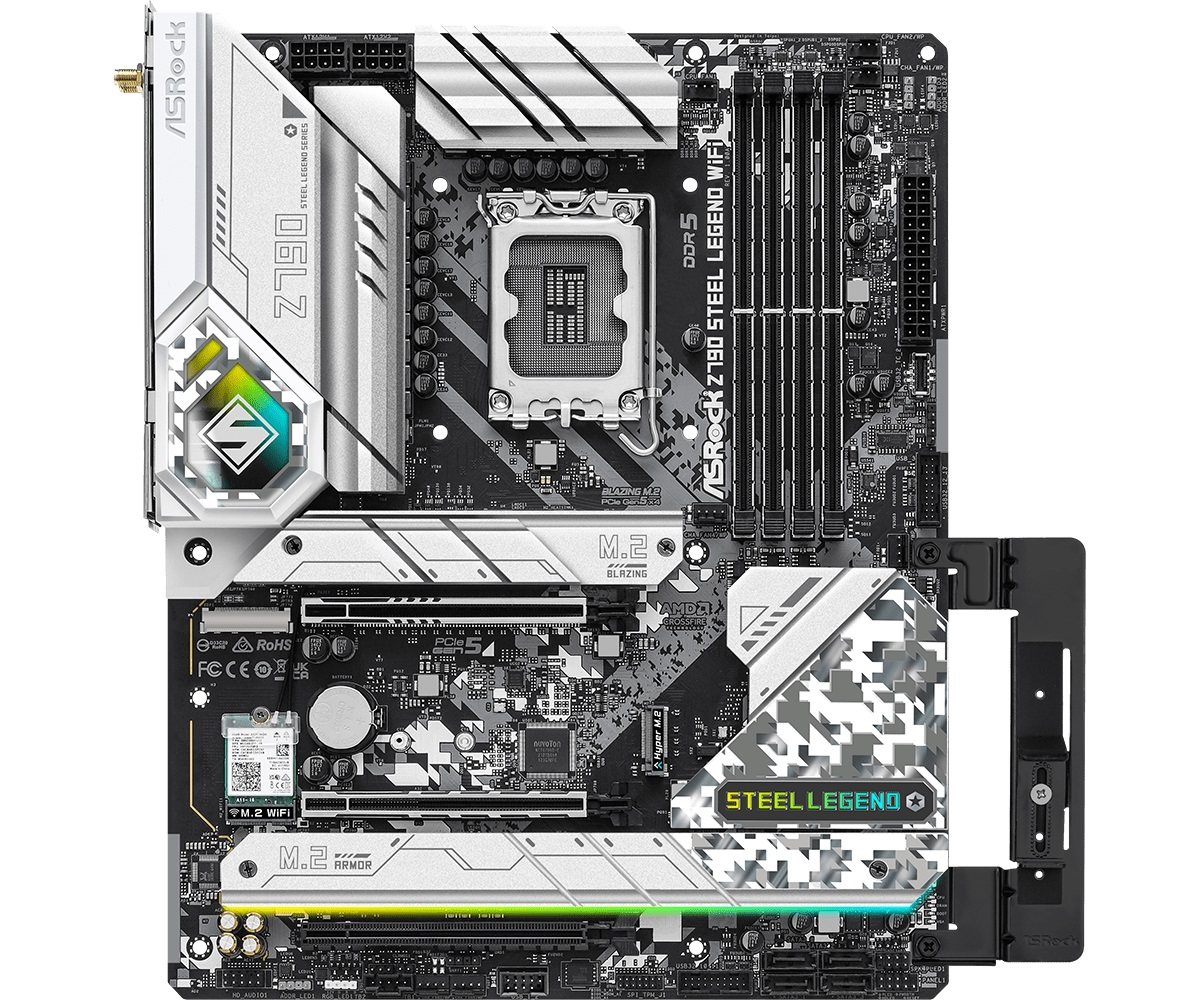 Asrock Z790 Steel Legend WIFI 90-MXBKD0-A0UAYZ Intel Z790 Soket DDR5 7200+MHZ(OC) ATX Gaming (Oyuncu) Anakart
